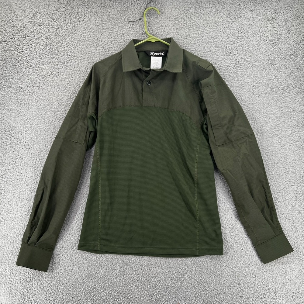 Vertx Men's Green Fusion‎ Flex Hybrid Long Sleeve Shirt Size Medium Regular